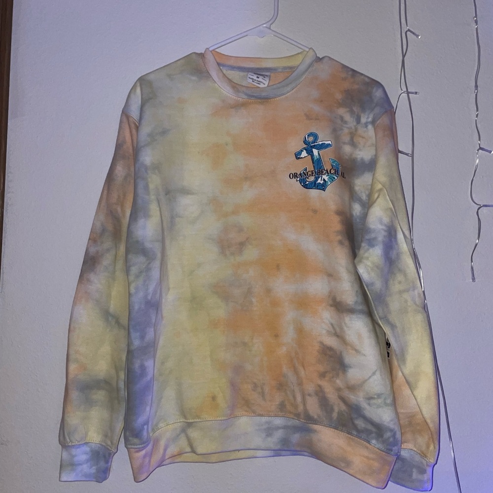 Orange beach tie dye Sweatshirt